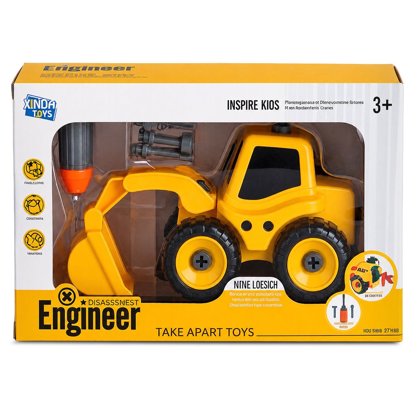 71-3708 Εκσκαφέας Free Wheels & Κατσαβίδι 26x16,5x9cm ToyMarkt 913728 - Image 1