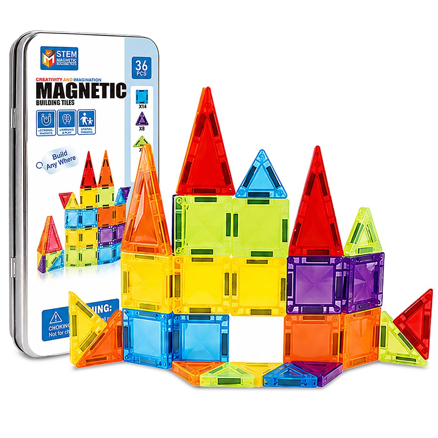 75-457 Tουβλάκια Μαγνητικά 36τεμ. 3+ Ετών 19,5x9cm ToyMarkt 95477 - Image 1