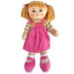 Κούκλα Πάνινη ροζ με Κοτσίδες 40cm ToyMarkt 98285