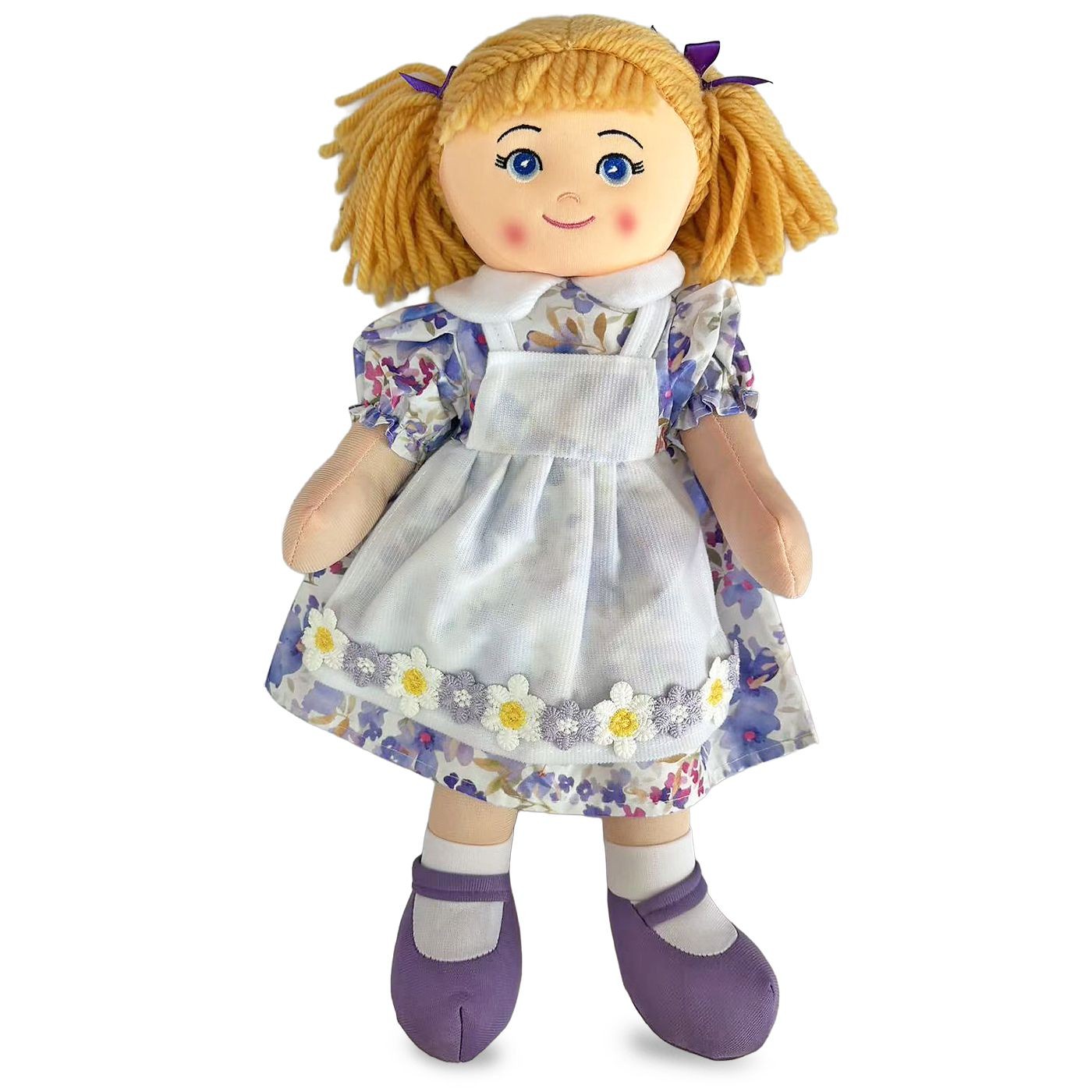78-267 Κούκλα Πάνινη μωβ με Κοτσίδες 50cm ToyMarkt 98287 - Image 1