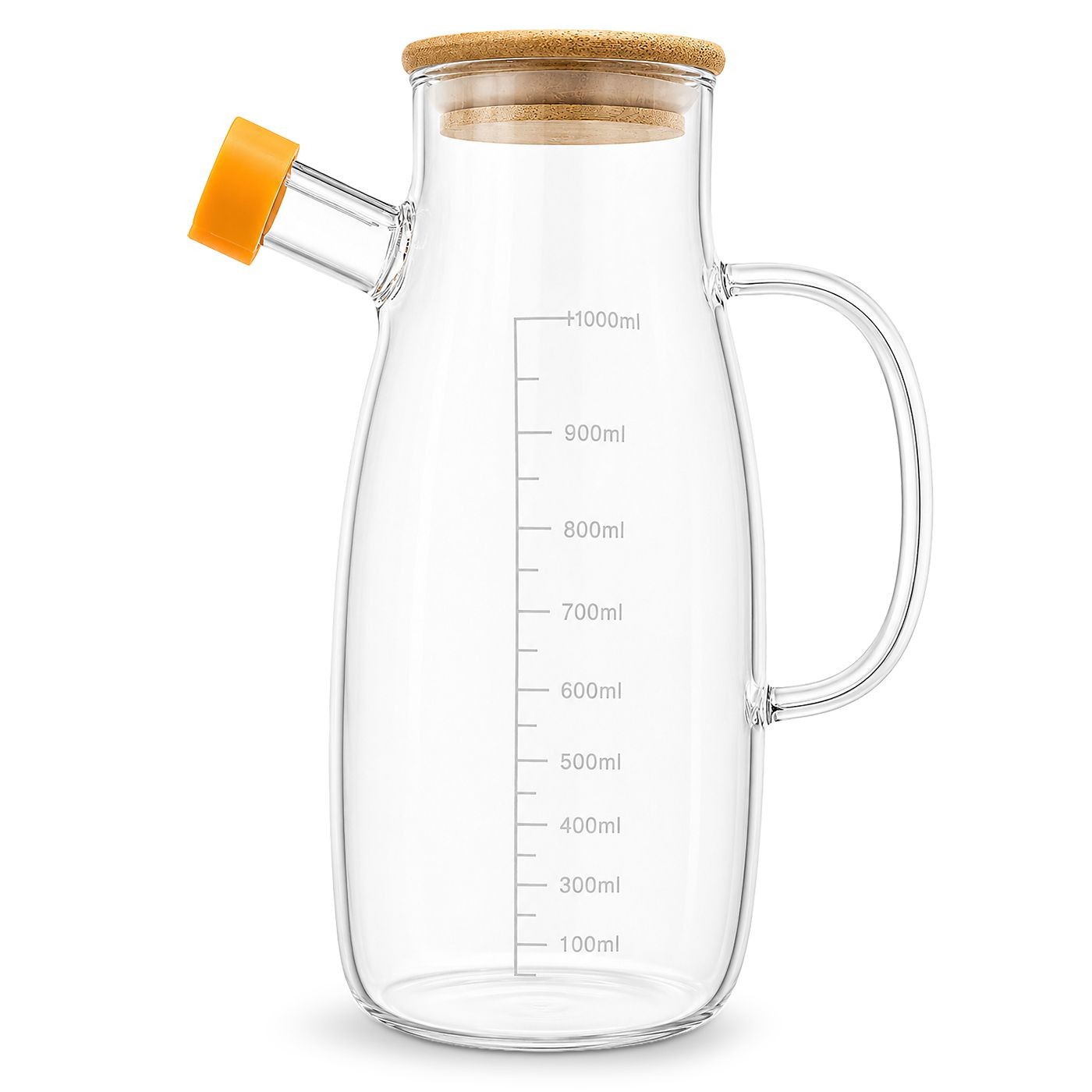 80-2193 Λαδούσα 1lt από Γυαλί Borosilicate 21,5x10cm 1000ml Homie 1002213 - Image 1
