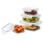 Φαγητοδοχεία Γυαλί Borosilicate σετ=4τεμ 1300ml /800ml /500ml /320ml Homie 1002216