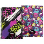 Τετράδιο Σπιραλ 2 Θεμάτων, 70φύλλων no Fear Fluo Prints- Music 17x25cm Gim 348-31402