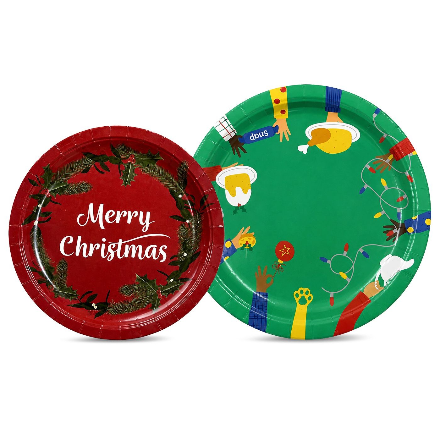 93-1367 Χάρτινα Πιάτα Χριστουγέννων 8τεμ ø23cm Xmasfest 1131387 - Image 1