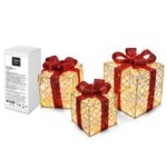 Κουτιά Δώρου 3τεμ. με 145 LED Copper Μπαταρίας 30x25x25cm, 25x20x20cm, 20x15x15cm Xmasfest 1134071