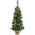 Δέντρο με Στολίδια και 40 LED, με Βάση Γιούτα 90cm Xmasfest 1134079