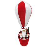 Άγιος Βασίλης Αληθοφανής με Αερόστατο 80x30cm Xmasfest 1134096