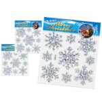 Αυτοκόλλητα 3D Χιόνια με Κρυστάλλινη όψη 26x22cm Xmasfest 1134153