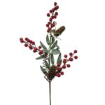 Κλαδί με γκι & Κουκουνάρια 72cm Xmasfest 1134181