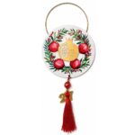 Ρόδι Κρεμαστό με Ευχές ø12x17x28cm Xmasfest 1134189