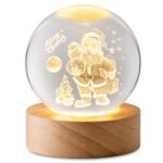 Μπάλα Γυάλινη Xmas με Βάση 6 LED ø8cm Xmasfest 1134195
