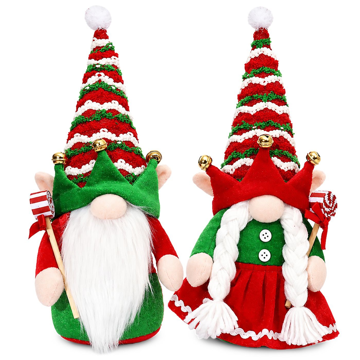 93-4178 Φιγούρα Διακοσμητική Gnome με Καμπανάκια 30cm Xmasfest 1134198 - Image 1