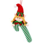 Φιγούρα Πάνινη Xmas με Μπαστούνι σε Καρτέλα 30cm Xmasfest 1134209 - Image 2