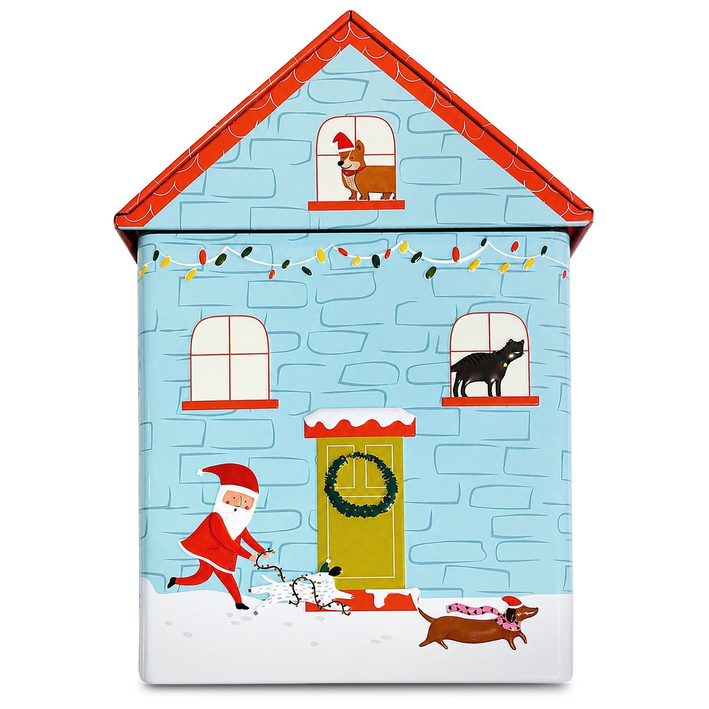 93-4203 Μεταλλικό Κουτί Xmas Σπιτάκι 22x14,5x9cm Xmasfest 1134223 - Image 1
