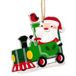 Στολίδι Ξύλινο Κρεμαστό Άγιος Τραινάκι 8x8cm Xmasfest 1134235