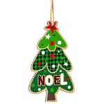 Στολίδι Ξύλινο Κρεμαστό Δεντράκι 9x5cm Xmasfest 1134236