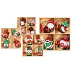 Στολίδια Ξύλινα σετ=12τεμ Σύνολο=14x14cm Τεμ=6cm Xmasfest 1134240