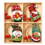 Στολίδια Ξύλινα σετ=12τεμ Σύνολο=14x14cm Τεμ=6cm Xmasfest 1134240 - Image 2