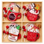 Στολίδια Ξύλινα σετ=12τεμ Σύνολο=14x14cm Τεμ=6cm Xmasfest 1134241 - Image 2