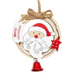 Στεφανάκι Ξύλινο με Καμπανάκι 13 x ø11cm Xmasfest 1134243 - Image 2