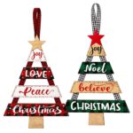 Δεντράκι Κρεμαστό Ξύλινο με Κορδέλες 20x13cm Xmasfest 1134244