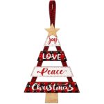 Δεντράκι Κρεμαστό Ξύλινο με Κορδέλες 20x13cm Xmasfest 1134244 - Image 2