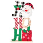 Επιτραπέζιο Διακοσμητικό Ξύλινο HoHoHo 17x9cm Xmasfest 1134247 - Image 2