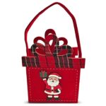Τσόχινο Καλάθι Xmas με Ξύλινα Decor 20x12x7cm Xmasfest 1134259