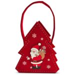 Τσόχινο Καλάθι Xmas με Ξύλινα Decor 20x12x7cm Xmasfest 1134260