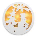 Ξύλινο Διακοσμητικό Επιτοίχιο με LED ø23cm Xmasfest 1134287