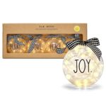 Μπάλες Γιρλάντα Xmas με Ευχές & LED 1,8m ø9,5cm Xmasfest 1134288