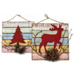 Πινακίδα Xmas Ξύλινη Κρεμαστή 30x31cm Xmasfest 1134297