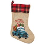 Μπότα Xmas Λινάτσα με Καρό & Σχέδιο 47x26cm Xmasfest 1134298 - Image 2