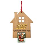 Ημερολόγιο Σπιτάκι Ξύλινο - Plexiglass 18x15cm Xmasfest 1134316