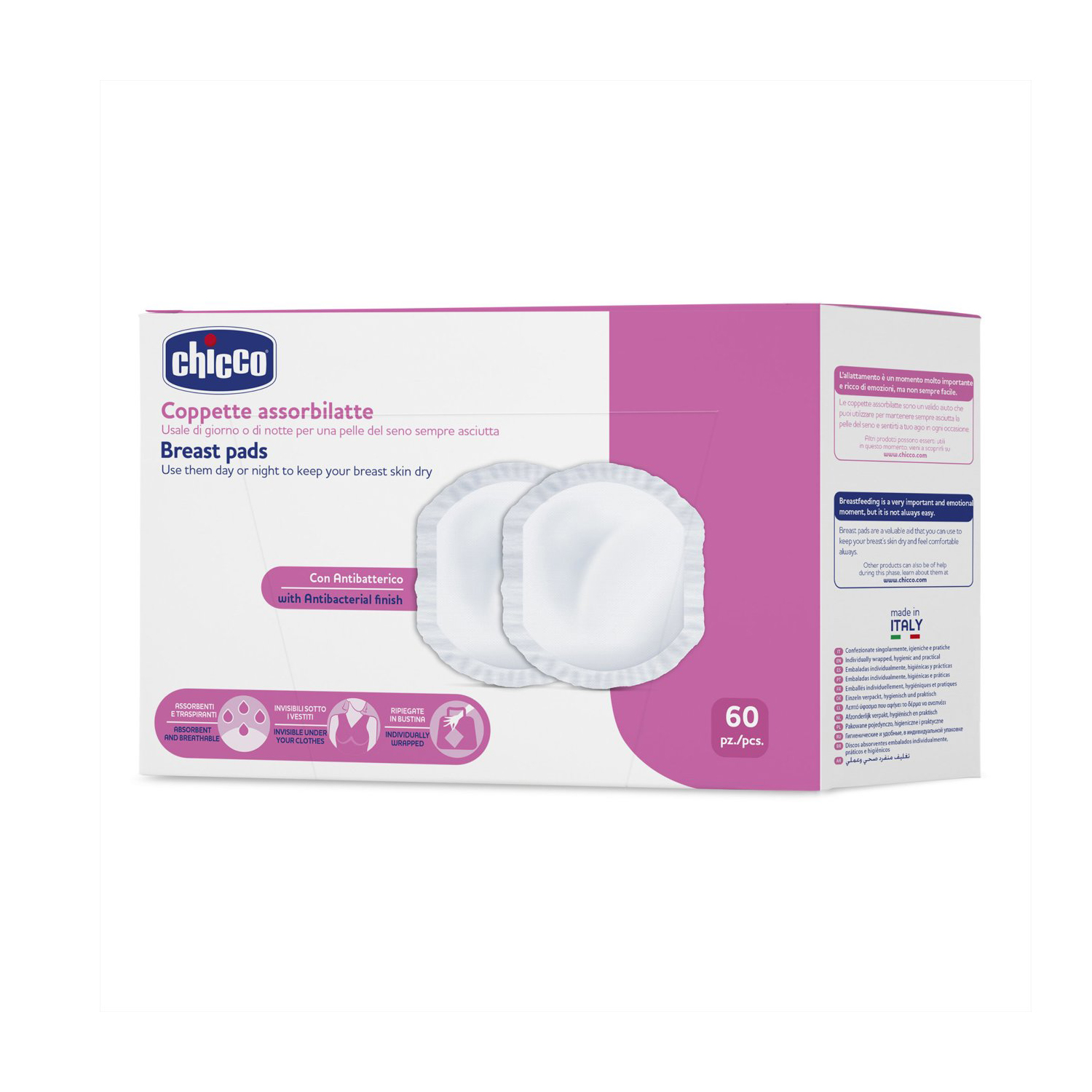 Chicco Επιθέματα Στήθους Αντιβακτηριακά 30τμχ