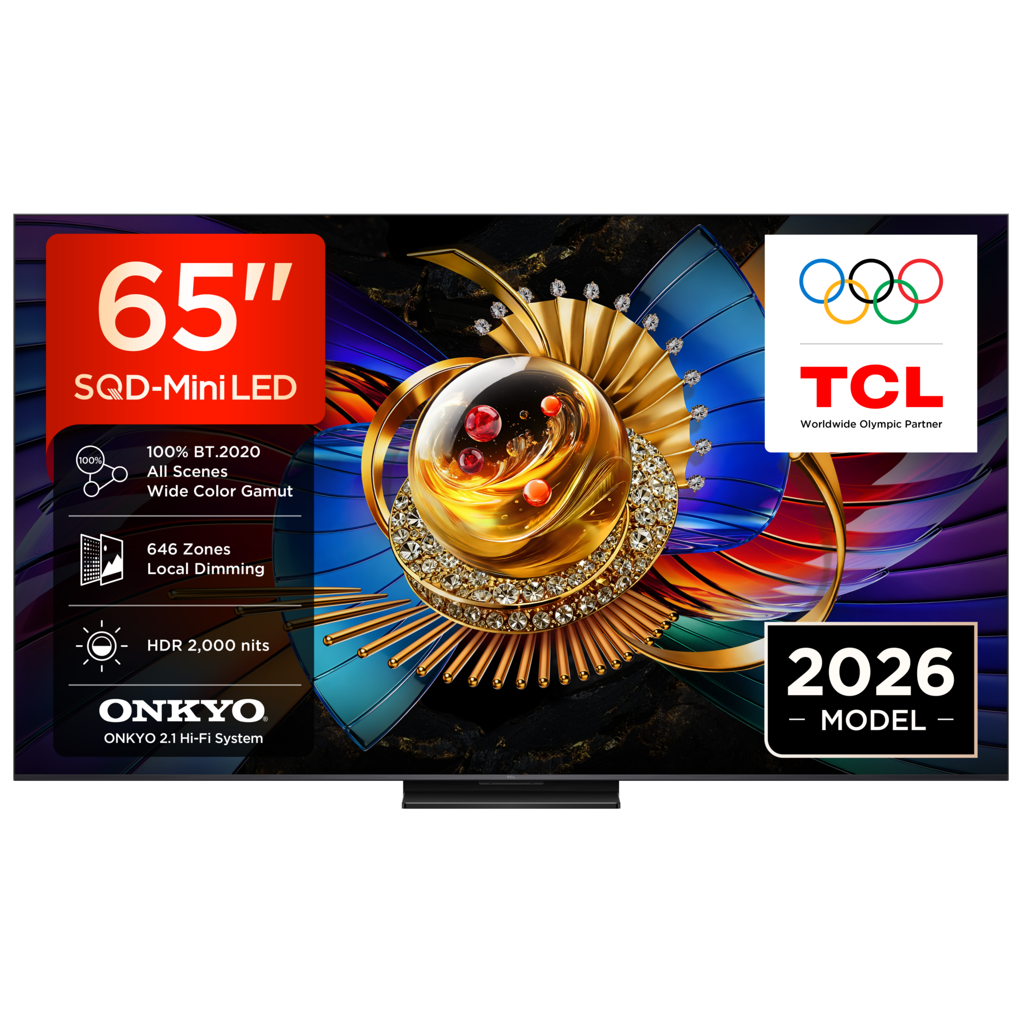 TCL_65_Q7DPro_HERO_FRONT_Olympic TCL 65Q7D PRO SQD-Mini LED TV (2026) - Image 1