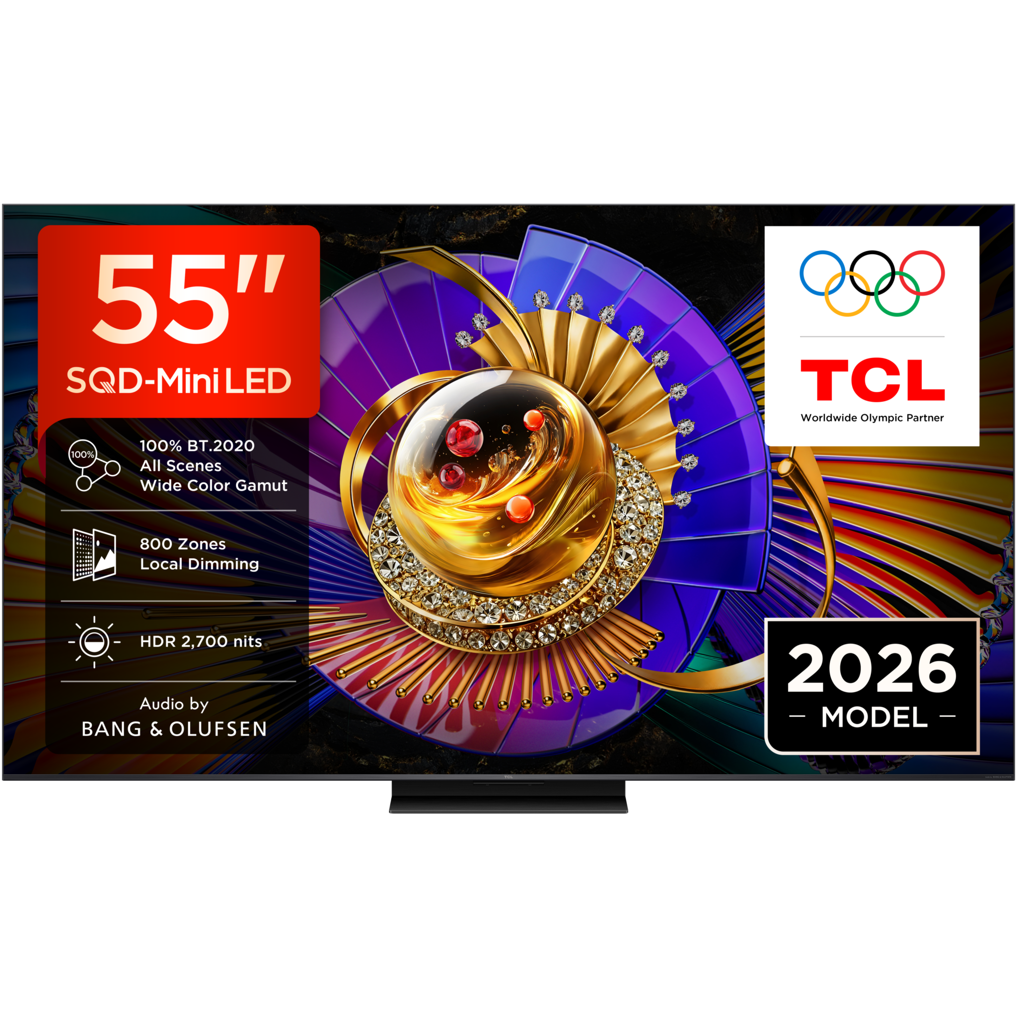 TCL_C7L_55_HERO_FRONT_Olympic TCL 55C7L 4K Premium SQD-Mini LED TV (2026) - Image 1