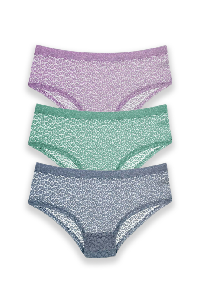 pack3 Γυναικείο Hipster Κιλοτάκι See-Through Leopard - Image 1