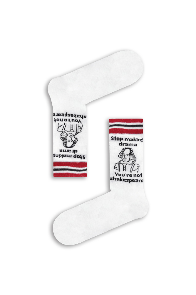 shakespeare Κάλτσα Unisex με Σχέδιο Shakespeare - Image 1
